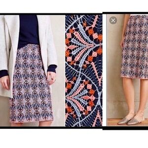 Anthropologie Moulinette Soeurs Svelta crochet lace pencil skirt Sz 4